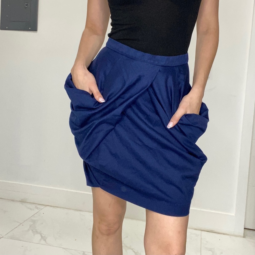 miu miu side draped skirt